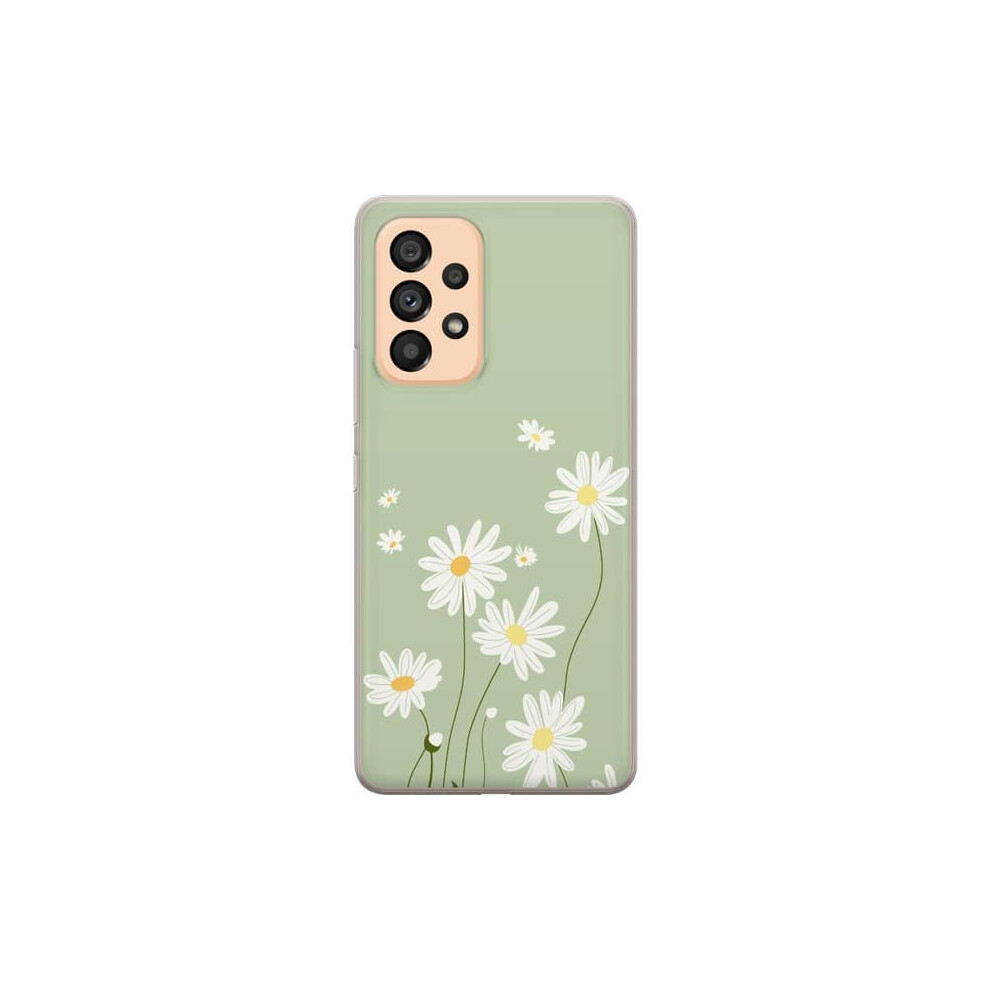 Samsung Galaxy A53 5G Transparent Case With Daisies Floral 900223029812