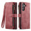 Samsung Galaxy S24 Plus luxury zipper wallet case red 1