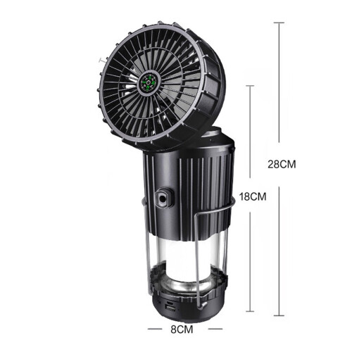 Livrdious LED camping lantern with fan 6-in-1 rechargeable 1