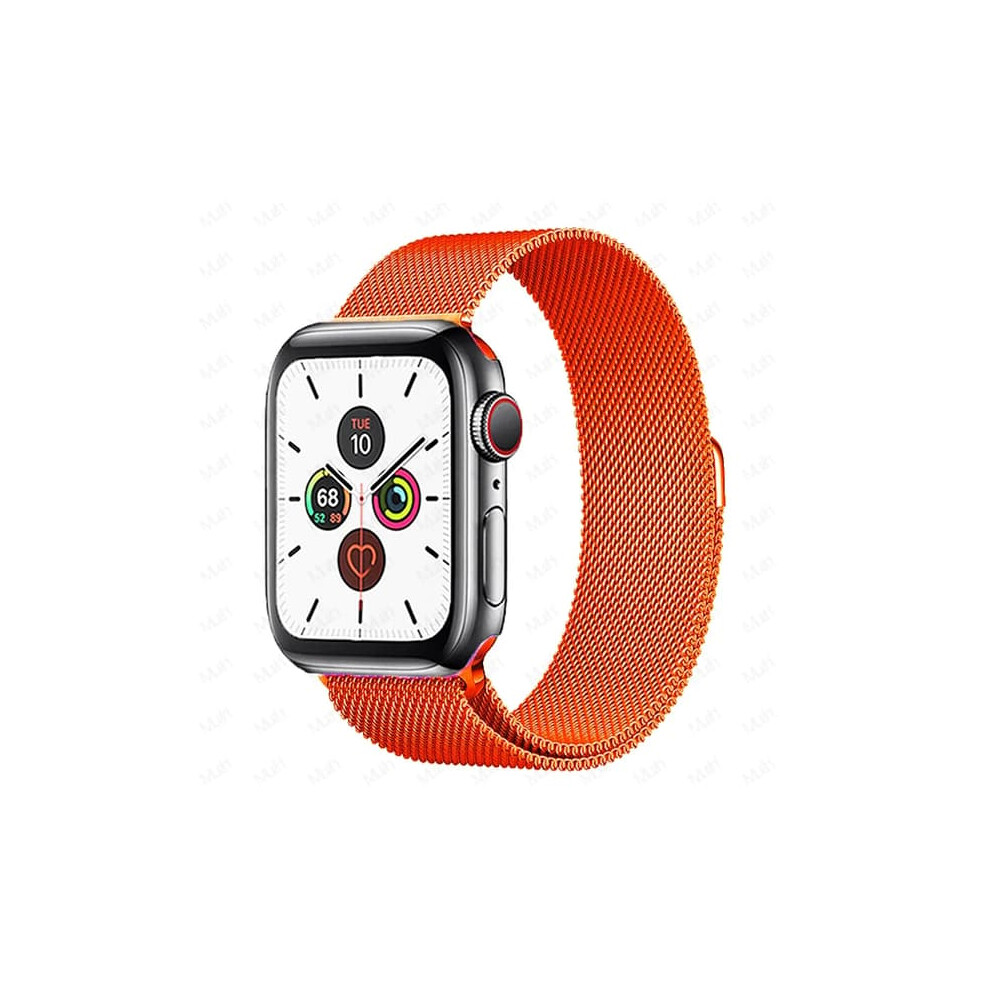 Milanese Loop For Apple Watch 49Mm To 38Mm Orange 962125906547