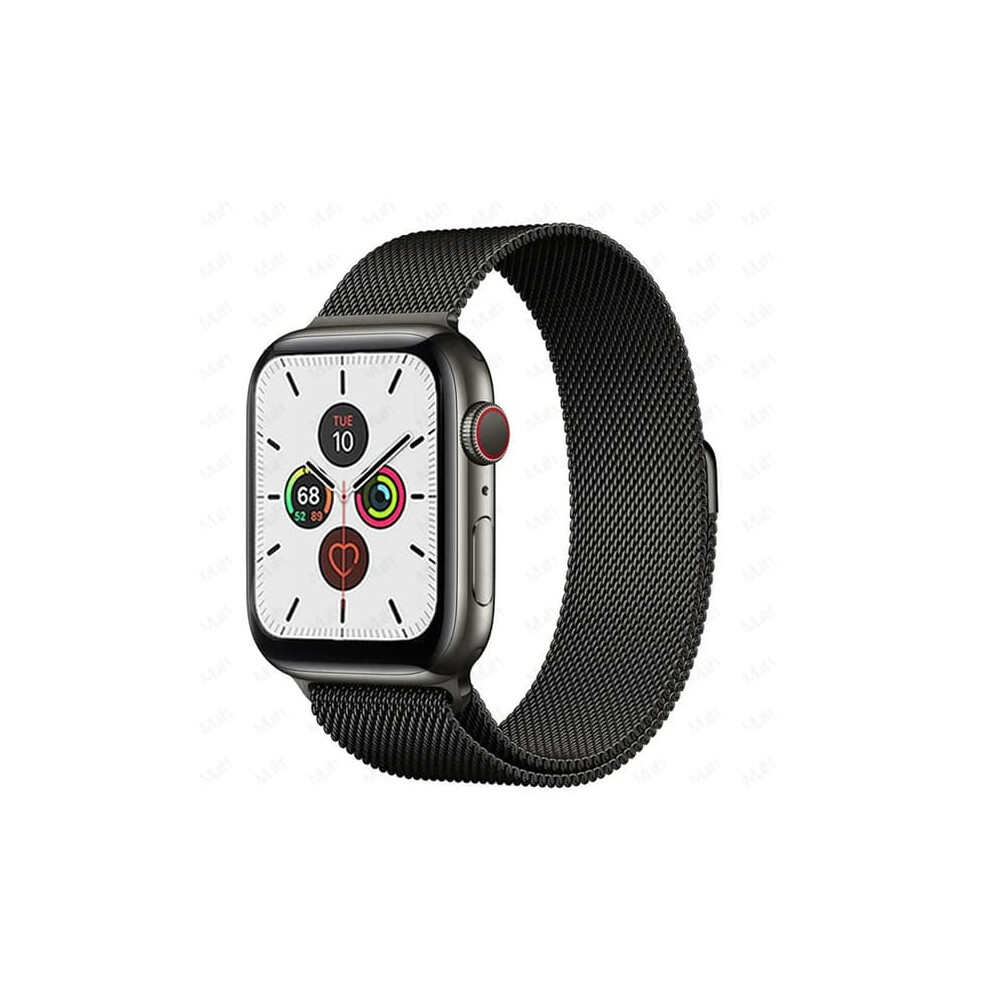 Milanese Loop Watch Band For Apple Watch 49Mm To 38Mm Black 962125906318