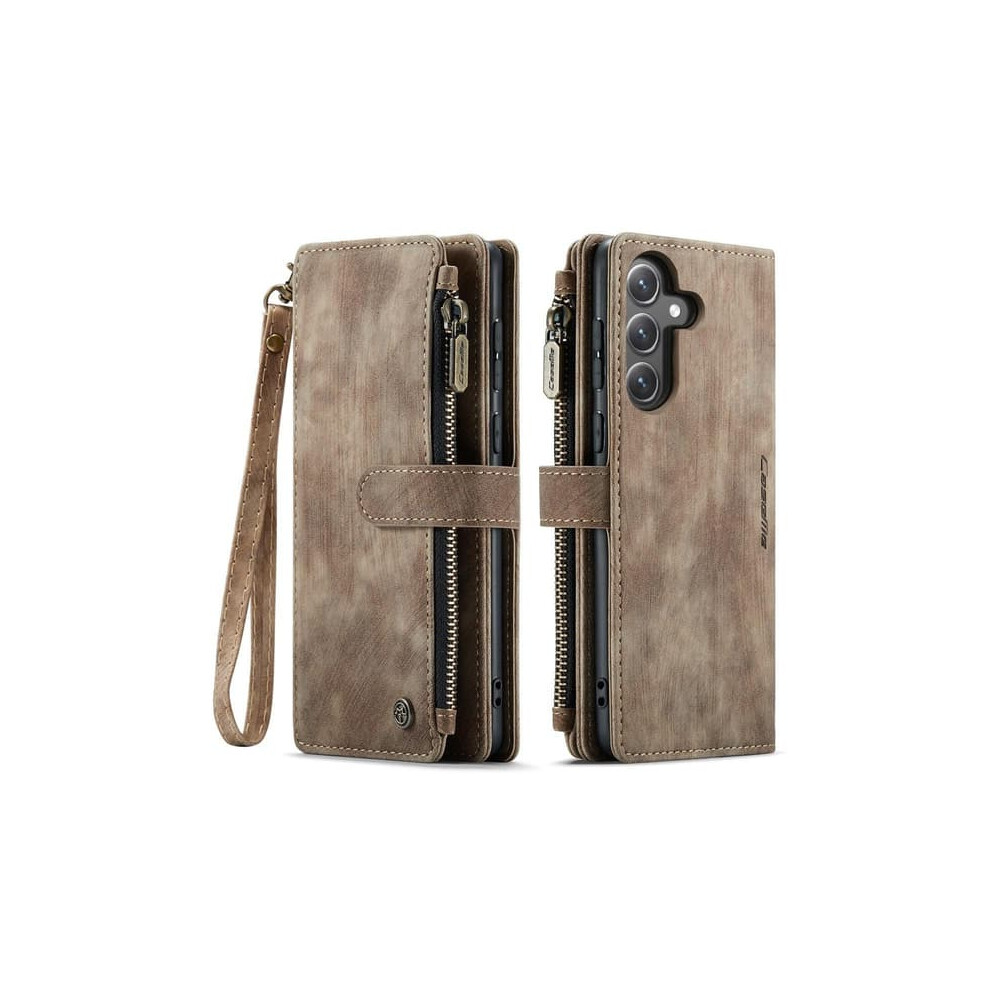 Samsung Galaxy S24 Plus Wallet Case With Wrist Strap Brown 900223010568