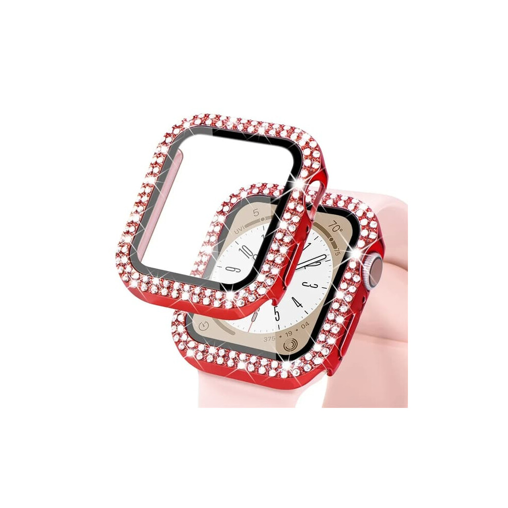 Bling Glass Case For Apple Watch 40Mmâ45Mm, Red 900223010865