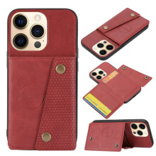 Ag luí le iPhone16Pro Max - Cás Seanré le Sealbhóir Cárta Dearg