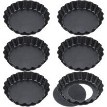 Non-stick mini quiche pans with removable bottom, 10 cm,