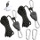 Adjustable Ratchet Lanyards Black 4M 2 Pieces 1