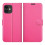 Smooth Wallet Case for iPhone 12 Rose Red 1