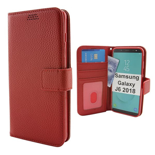 Stand Case Wallet for Samsung Galaxy J6 2018 Red