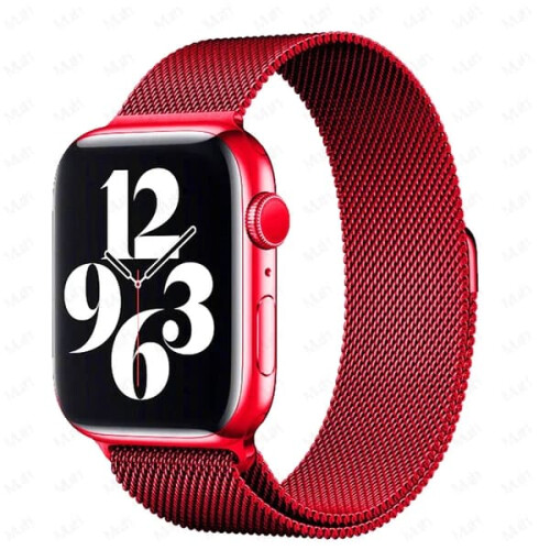 Milanese Loop Strap for Apple Watch 38–49mm Red