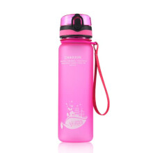 Portable frosted transparent water cup 600ml