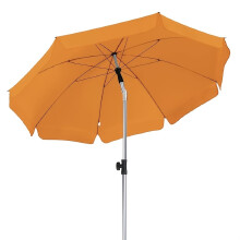 (Orange) 2 X 2m Parasol, Market Umbrella, Round Garden Umbrella, 8 Steel Braces, Base Not Included, Patio Umbrella for Garden,