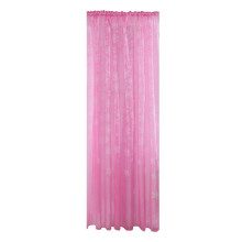 Snowflake Voile Curtains Silver Foil Print Pair