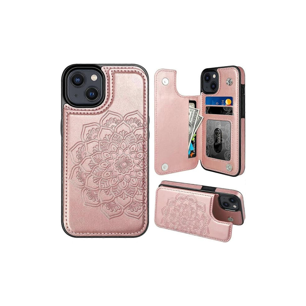 Iphone 15 Floral Magnetic Flip Wallet Case 900223020550
