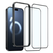 NORTHJO kompatibilní s iPhone 16Pro Max Ochranná fólie na displej s plným pokrytím, 2 kusy včetně rámu
