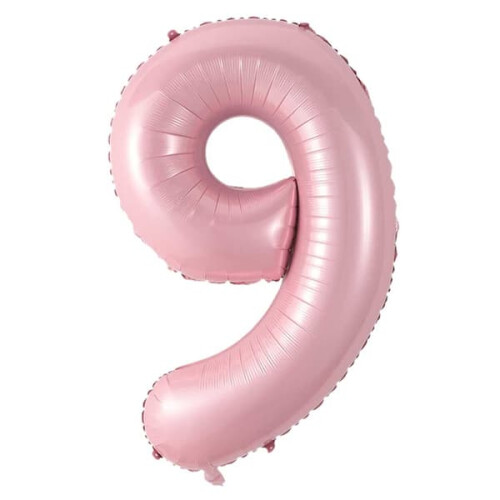 Pink Number 9 Balloon 102 cm