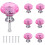 Crystal Door Knobs Pink 30mm 6 pcs 1