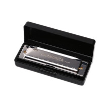 Harmonica Mouth Organ 10-Hole Silver One Size