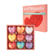 9-pak kærlighedsbadebolde gaveæske, badebolde kan bruges som badetilsætningsstoffer, boblebad, fødselsdag, Valentinsdag, Mors dag gaver.