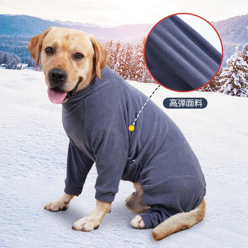 Hundefleece pyjamas vinter varm heldragt til small medium 2