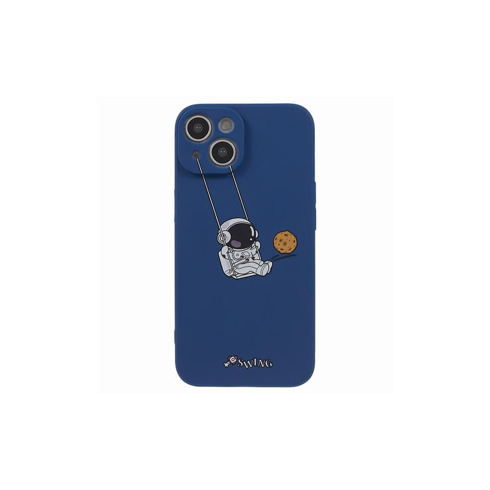 Cartoon Astronaut Phone Case For Iphone 13, Soft Tpu, Blue 962125907995