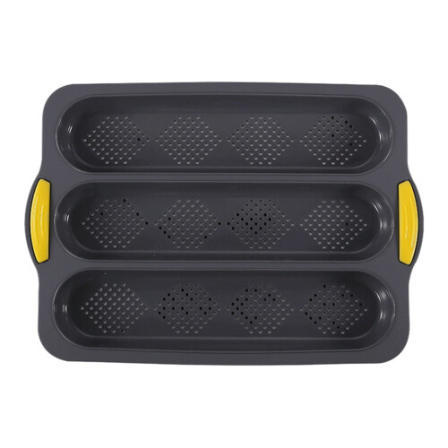 Silikon mini baguetteform med slippbelegg, 3-brød 1