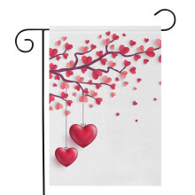 Valentine's Day Garden Flag 12 x 18 Inches Double Sided