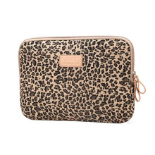 Canvas laptop sleeve leopard pattern 15.6 inch