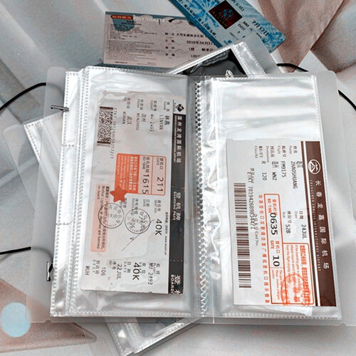 Commemorative Tickets Storage Booklet Transparent 2pcs 2