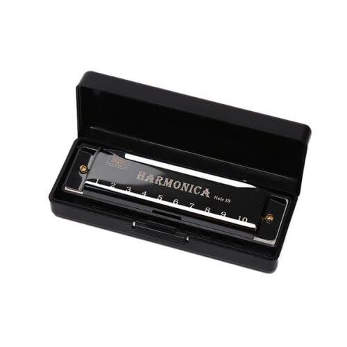 10-Hole Harmonica Musical Instrument Black One Size