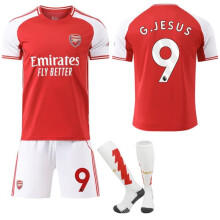 Arsenal FC Home Jersey Set NO.9 G. Jesus Kids Adult