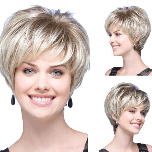 Women's short wig pale blonde 2