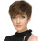 Women's short wig brown mixed 1 piece 1