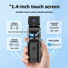Outdoor-Fahrrad-Action-Kamera 4K HD 180 Drehbarer Spiegel Taschenformat Recorder 1,4 Zoll Sportkamera
