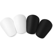 Mini Football Shin Guards Black White 2 Pairs