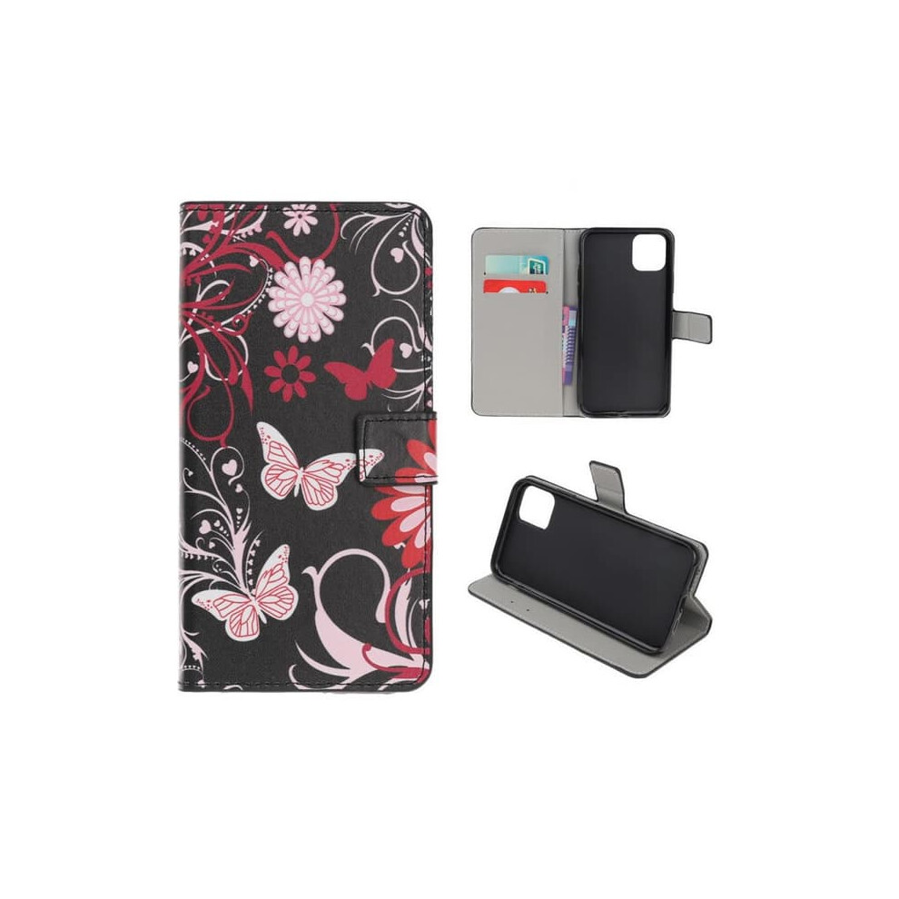 Iphone 13 Mini Wallet Case With Butterfly Design Black 900223022912
