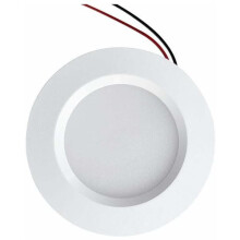 Mini spot encastré LED, diamètre 55 mm, épaisseur 68 mm, compact, 3 W, 12 V CC, étanche IP54, salle de bain (aluminium, blanc naturel 4000 K)