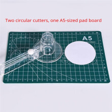 ABZC Verstellbarer Kreisschneider für Papier, 58 mm, Transparent, 2er-Pack, für Kunst, DIY-Bastelarbeiten, 70-210 mm, Knopfherstellung