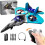 V17 Jet Fighter RC Airplane Light Blue 360 Steering 1