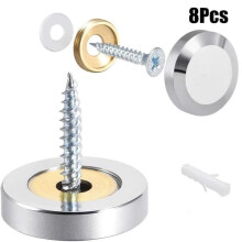 Mirror Screws Decorative Cap 25mm 8 Pieces