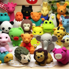Animal Eraser Bulk Mini Pencil Erasers 50pcs
