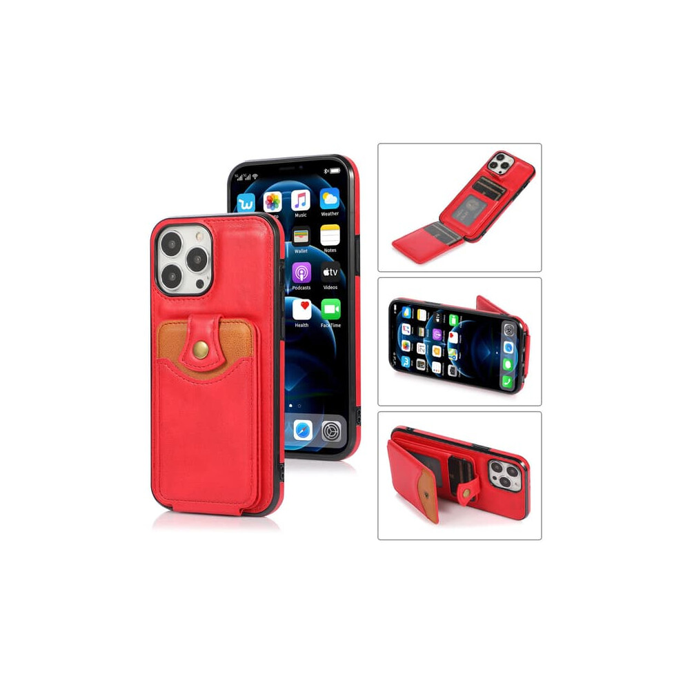 Iphone 14 Pro Case With Card Holder Red 962125907407