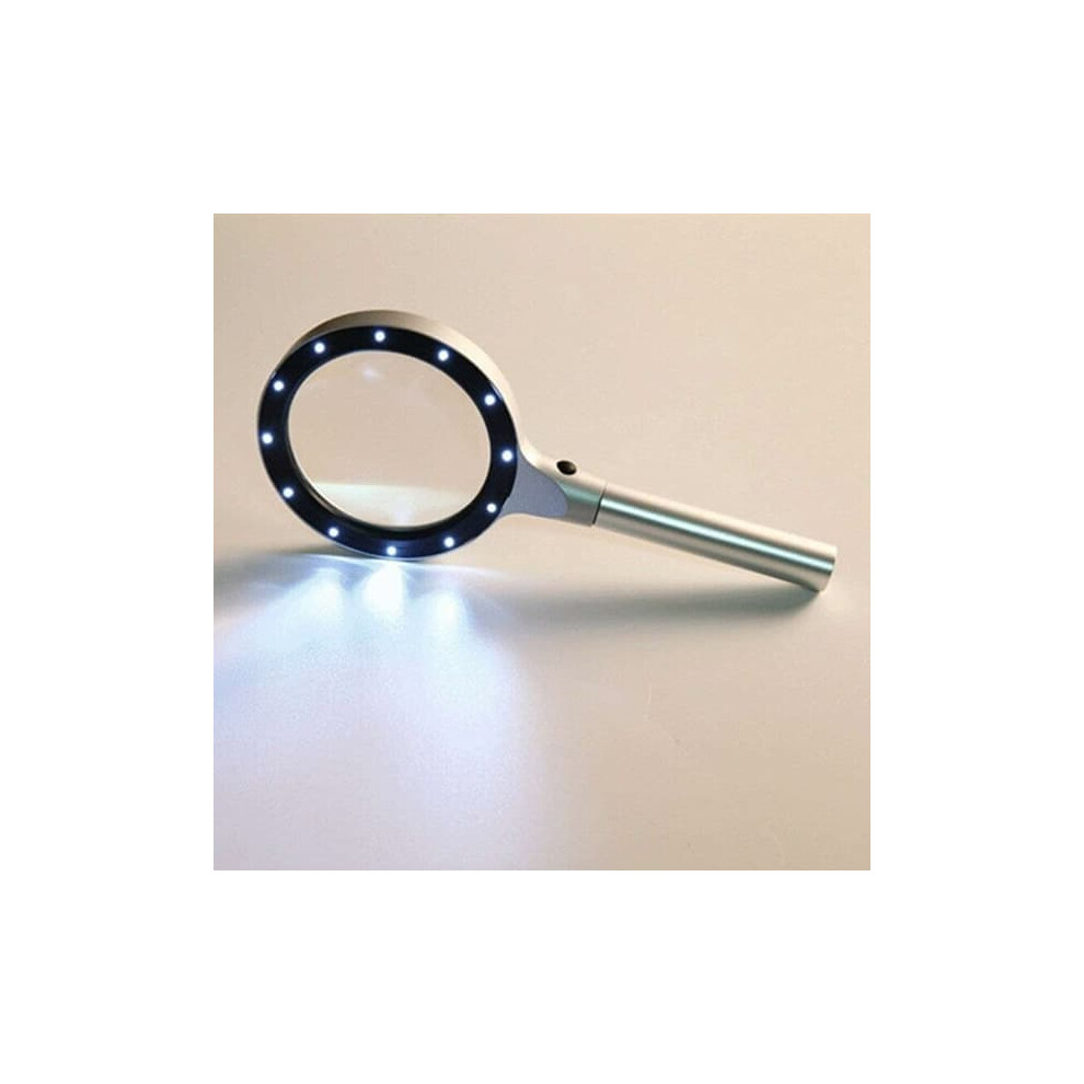 Magnifying Glass for Elderly Reading 5X LED Handheld