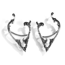 Gothic Elven Ear Cuff Earrings Silver 1 Pair