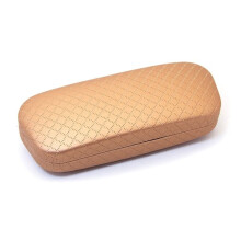 Hardshell Glasses Case Faux Leather Copper