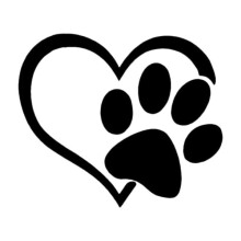 Dog love vinyl sticker black for cars laptops walls