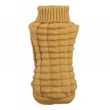 Casaco de inverno quente de gola alta para cães, com tranças e suéter para cachorro.