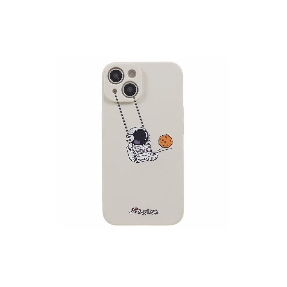 Cartoon Astronaut Phone Case For Iphone 13, Soft Tpu, White 962125907971