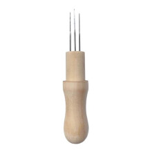 Needle Felting Needles with Wooden Handle Set of 3