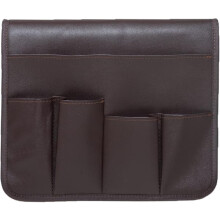 PU Leather Sofa Armrest Organizer Brown