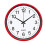 Silent wall clock round red large numbers 1